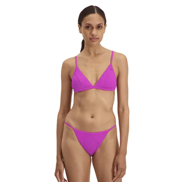 Купальный бюстгальтер для женщин Puma Swim Women Ribbed Triangle Top 1P XL/ Пурпурный photo 3 Купальный бюстгальтер для женщин Puma Swim Women Ribbed Triangle Top 1P XL/ Пурпурный photo 3