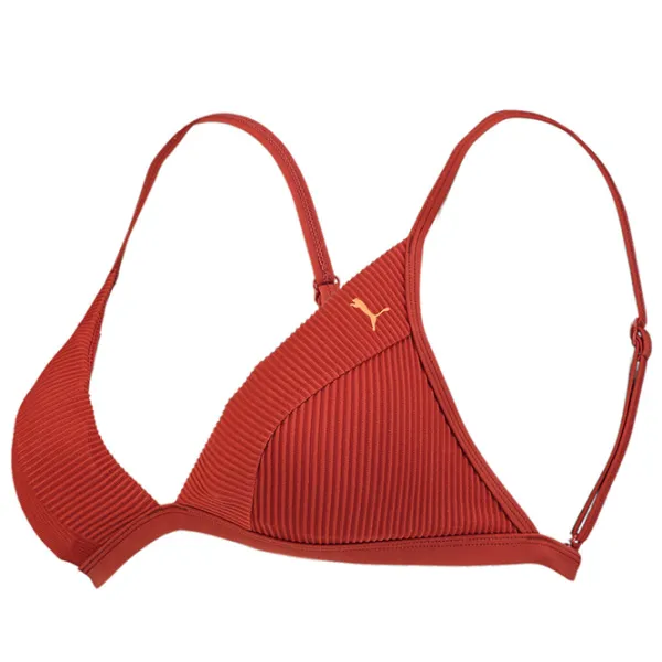 Sutien de baie pentru femei Puma Swim Women Ribbed Triangle Top 1P XL/ Brown photo 9 Sutien de baie pentru femei Puma Swim Women Ribbed Triangle Top 1P XL/ Brown photo 9