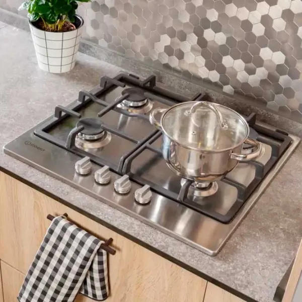 Plită încorporabilă pe gaz Indesit THP 641 IX/ I Inox/ Inox photo 6