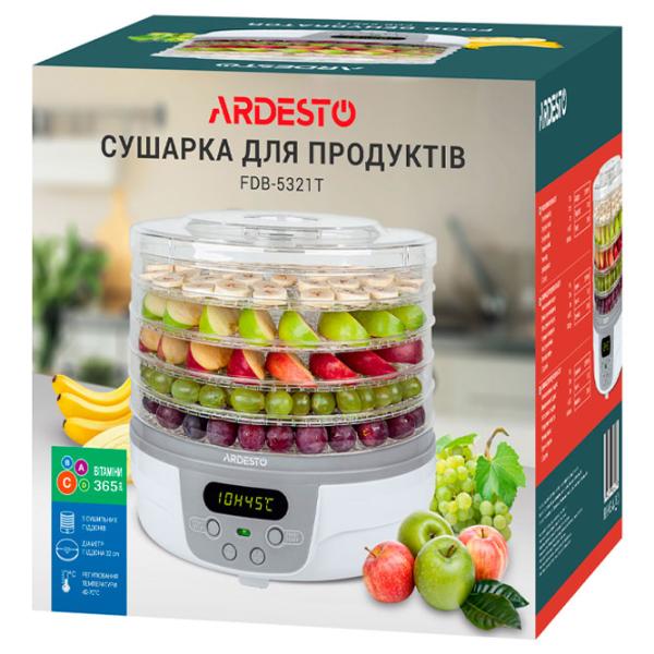 Сушка для овощей и фруктов Ardesto FDB-5321T  250 Вт / Белый photo 5