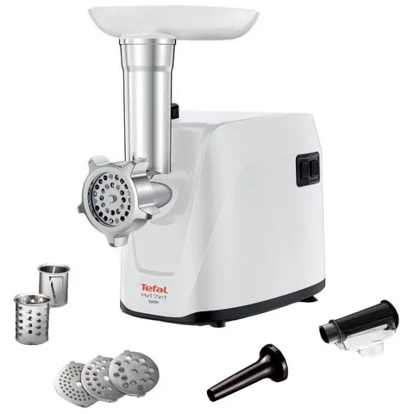 Mașină de tocat carne Tefal NE114130 1600 W/ 1.9 kg/ min/ White photo 4