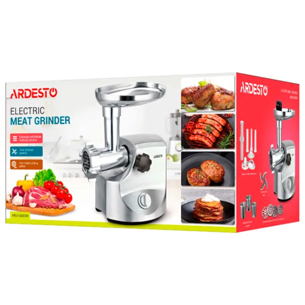 Мясорубка Ardesto MGA-3000W 3000 Вт/ 2.6 кг/ мин/ Нержавеющая сталь photo 7