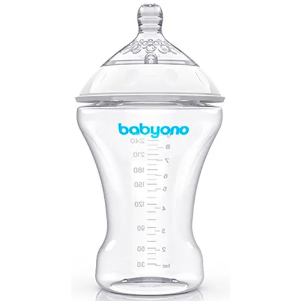 Tetină pentru biberon BabyOno 1453/ 02 Unisex/ Transparent photo 3