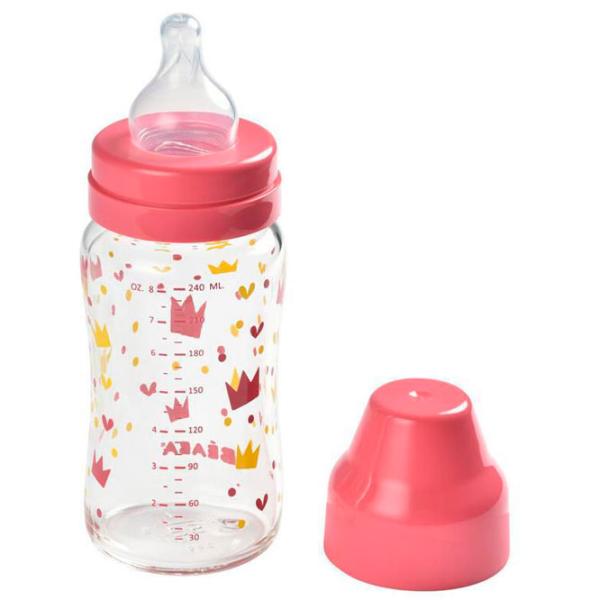 Biberon Crown B911654 Pentru fetițe/ 240 ml/ Pink photo 2