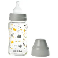 Biberon Crown B911653 Pentru fetițe/ 240 ml/ Grey photo 2