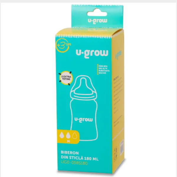 Бутылочка для кормления Ugrow UG0-05BS180 Унисекс/ 180 мл/ Синий photo 3