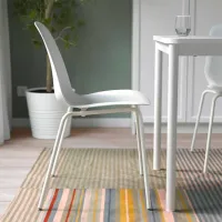Scaun de bucătărie Ikea Lidas Plastic/ White White photo 2