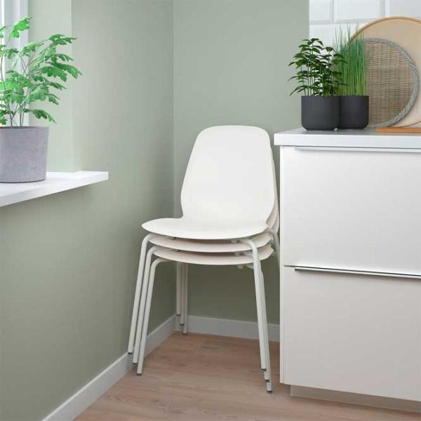 Кухонный стул Ikea Lidas Пластик/ Белый Белый photo 3 Кухонный стул Ikea Lidas Пластик/ Белый Белый photo 3