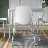Scaun de bucătărie Ikea Lidas Plastic/ White White photo 5
