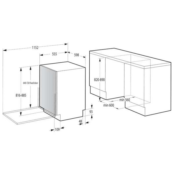Mașină de spălat vase Gorenje GV643D90 Full size / Black photo 9