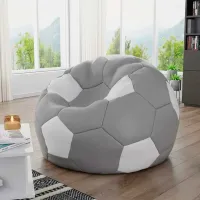 Fotoliu Bean Bag Mirjan24 Sylwin L Piele/ Polistiren expandat/ Gray photo 2