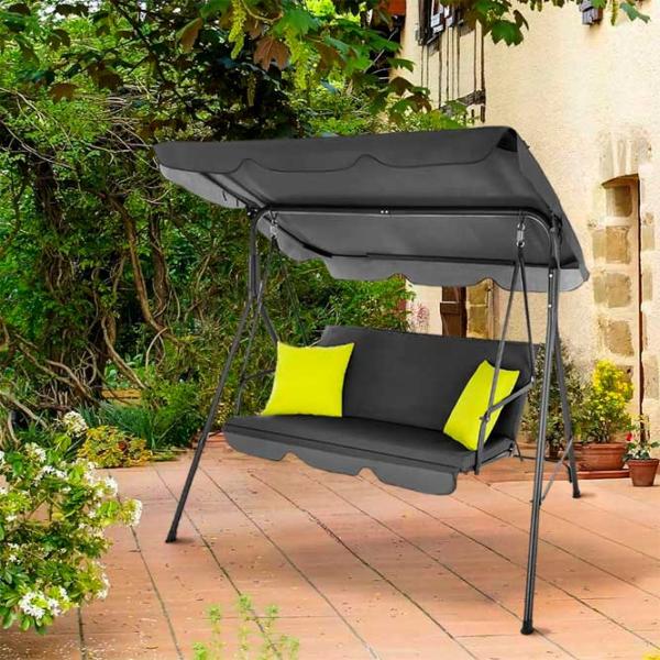 Leagăn de grădină FunFit Relax 3364 (5640697) Gray/ 200 kg photo 5
