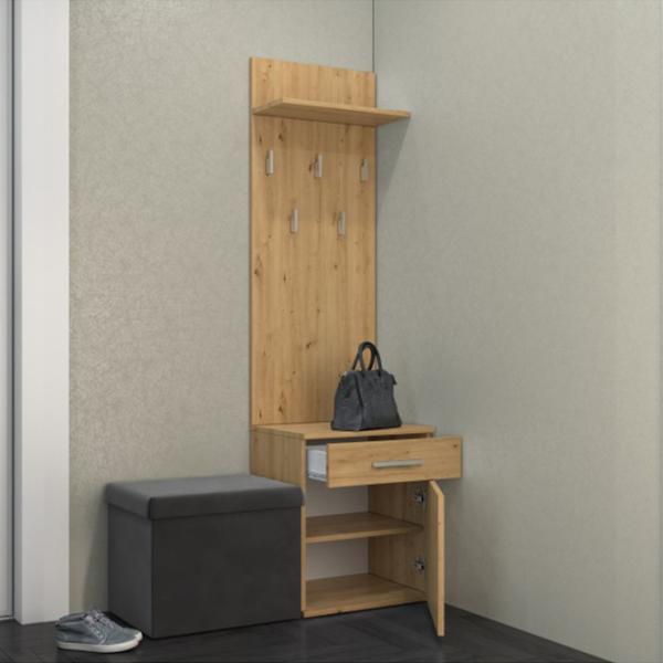 Dulap pentru antreu TopEshop Duo 50 PAL/ Stejar artisan photo 4 Dulap pentru antreu TopEshop Duo 50 PAL/ Stejar artisan photo 4