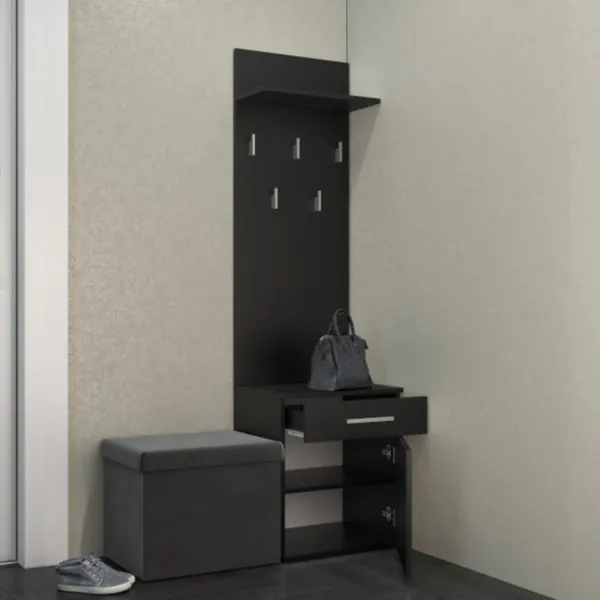Dulap pentru antreu TopEshop Duo 50 PAL/ Black Matt photo 4