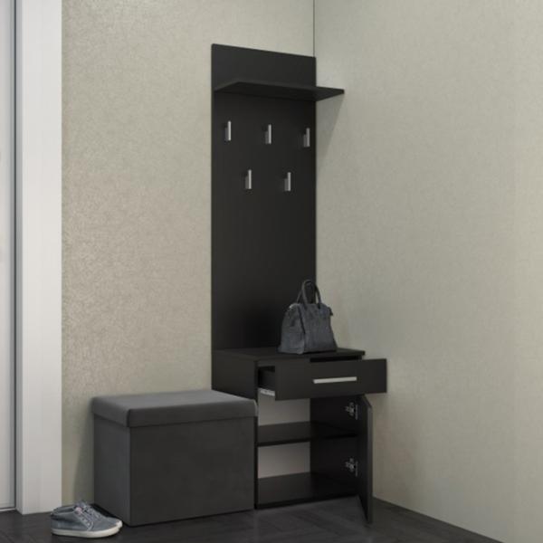 Dulap pentru antreu TopEshop Duo 50 PAL/ Black Matt photo 4