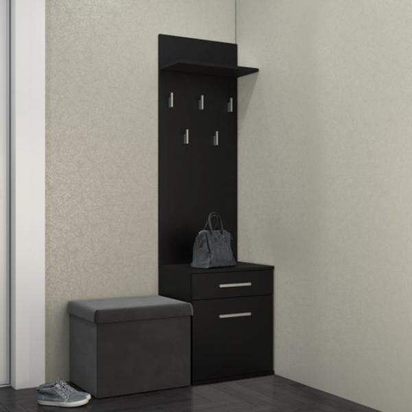 Dulap pentru antreu TopEshop Duo 50 PAL/ Black Matt photo 5