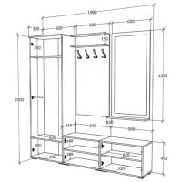 Set pentru antreu Haaus Como V5 PAL/ Antracit photo 4