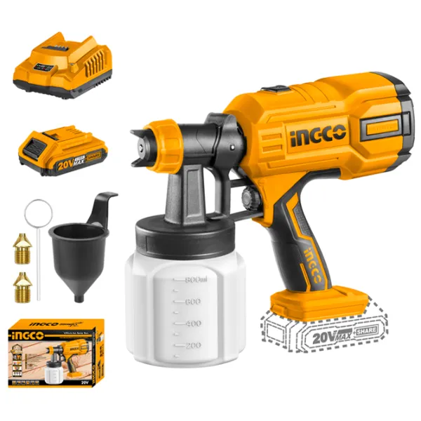 Aerograf INGCO CSGLI20406 0.8 l/ Yellow photo 2