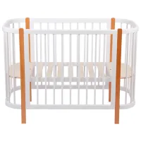 Pat pentru copii Polini Kids Simple 350 0 luni - 3 ani/ White photo 2