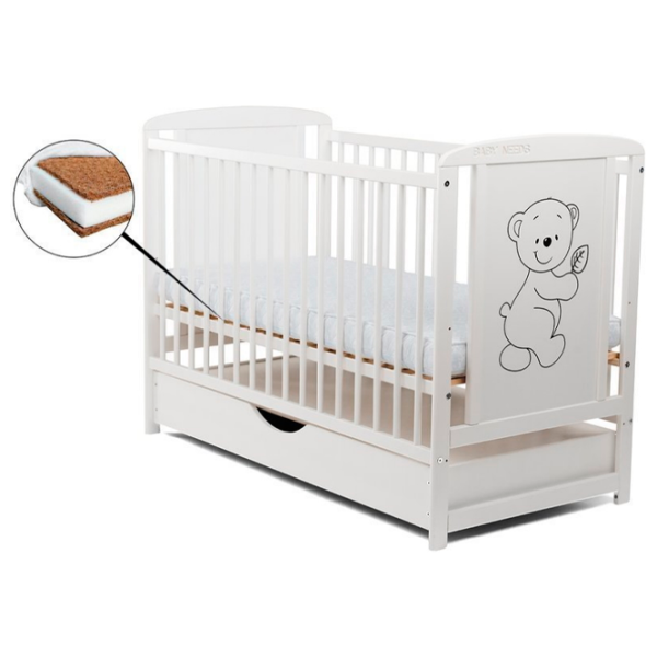 Pat pentru copii BabyNeeds Timmi 0 luni - 4 ani/ White photo 2