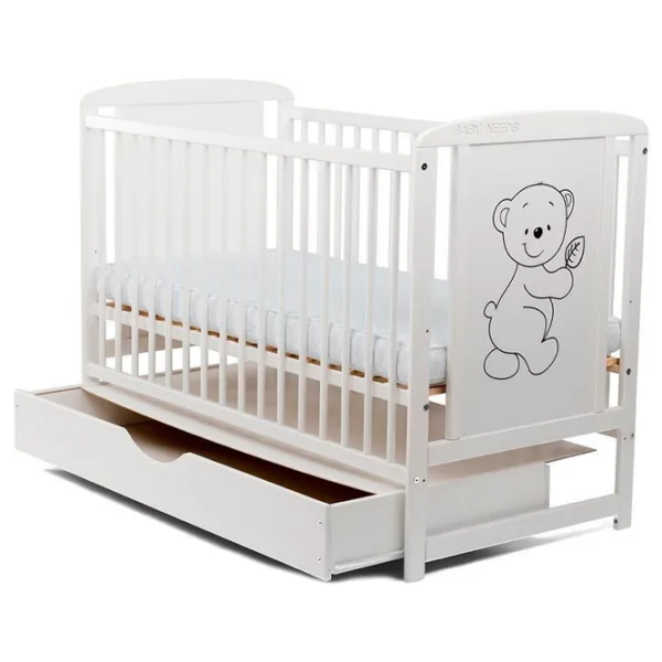 Pat pentru copii BabyNeeds Timmi 0 luni - 4 ani/ White photo 3