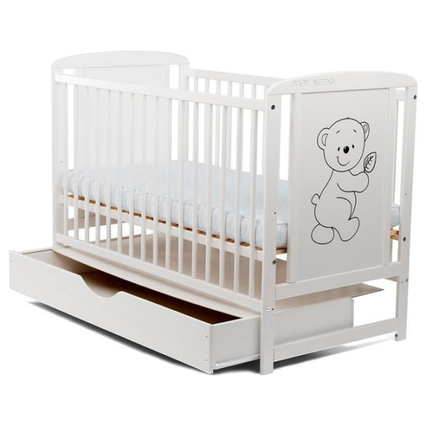Pat pentru copii BabyNeeds Timmi 0 luni - 4 ani/ White photo 3