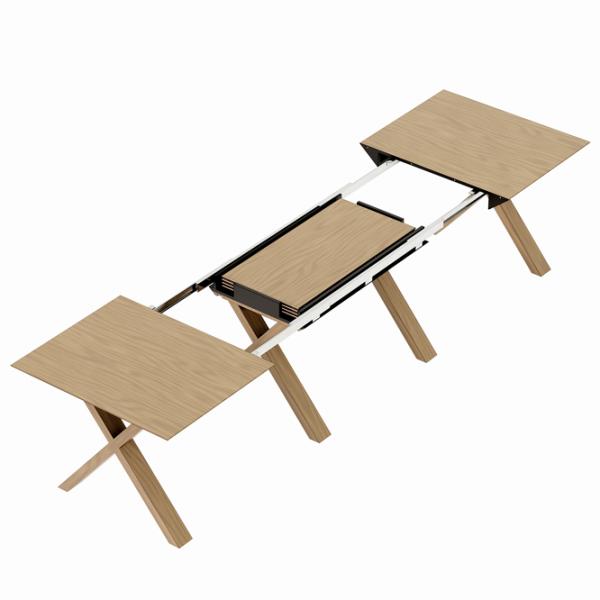 Masă de bucătărie extensibilă DecoPrim Madrid Natural Wood MDF/ Brown photo 3 Masă de bucătărie extensibilă DecoPrim Madrid Natural Wood MDF/ Brown photo 3