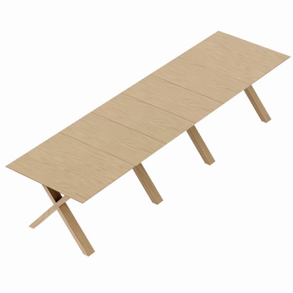 Masă de bucătărie extensibilă DecoPrim Madrid Natural Wood MDF/ Brown photo 4 Masă de bucătărie extensibilă DecoPrim Madrid Natural Wood MDF/ Brown photo 4