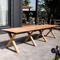 Кухонный стол раскладной DecoPrim Madrid Natural Wood МДФ/ Коричневый photo 5