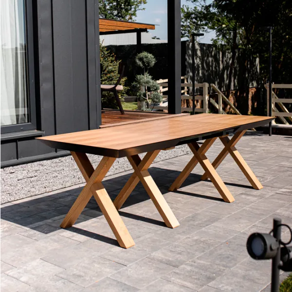 Masă de bucătărie extensibilă DecoPrim Madrid Natural Wood MDF/ Brown photo 6 Masă de bucătărie extensibilă DecoPrim Madrid Natural Wood MDF/ Brown photo 6