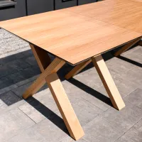 Кухонный стол раскладной DecoPrim Madrid Natural Wood МДФ/ Коричневый photo 8