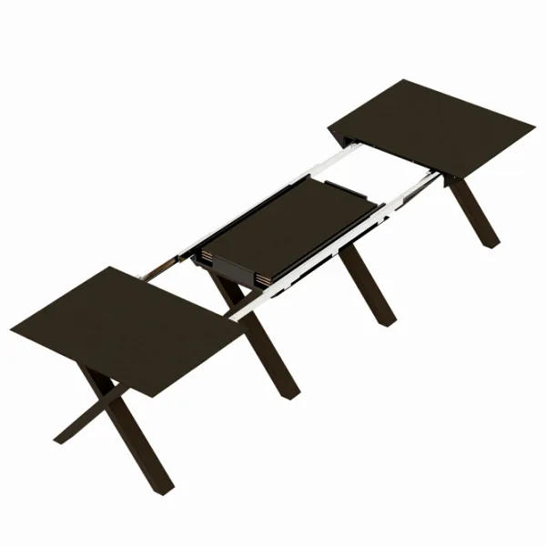 Кухонный стол раскладной DecoPrim Madrid Black Top+Black Legs МДФ/ Черный photo 3