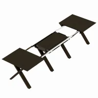 Masă de bucătărie extensibilă DecoPrim Madrid Black Top+Black Legs MDF/ Black photo 3