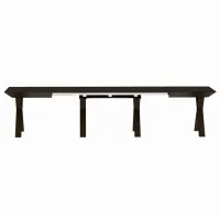 Masă de bucătărie extensibilă DecoPrim Madrid Black Top+Black Legs MDF/ Black photo 5
