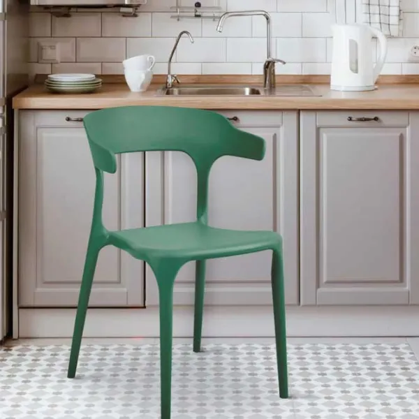 Scaun de bucătărie DecoPrim Spring Plastic/ Green photo 4 Scaun de bucătărie DecoPrim Spring Plastic/ Green photo 4