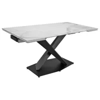 Masă de bucătărie extensibilă DecoPrim Helios Ceramică/ White photo 2