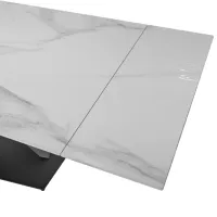 Masă de bucătărie extensibilă DecoPrim Helios Ceramică/ White photo 4