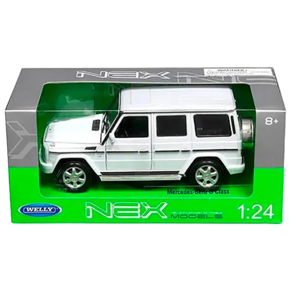 Mașină de colecţie Welly MERCEDES-BENZ G-CLASS 24012W Black White photo 4
