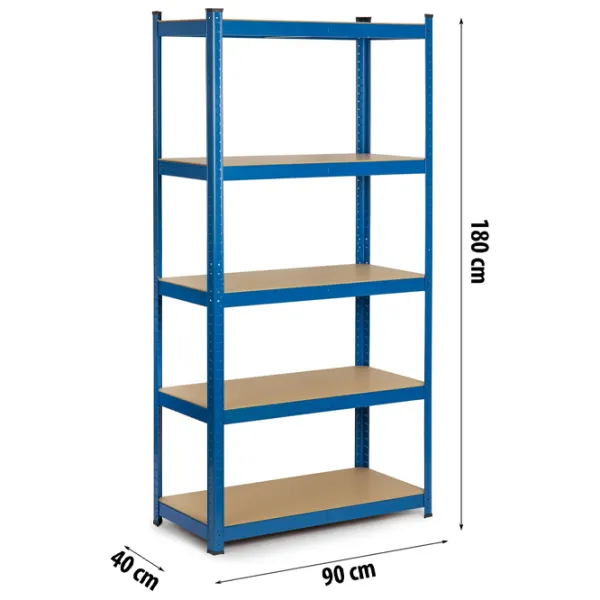 Стеллаж Humberg 5488973 180см x 90см x 40см cm/ МДФ/ Синий photo 2