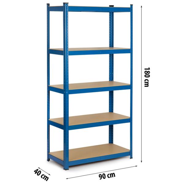 Стеллаж Humberg 5488973 180см x 90см x 40см cm/ МДФ/ Синий photo 2
