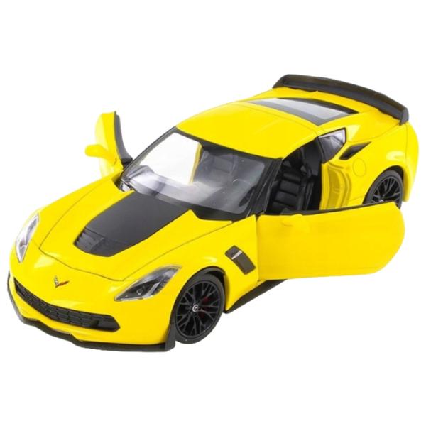 Mașină de colecţie Welly CHEVROLET COREVETTE 24085 Black Yellow photo 2