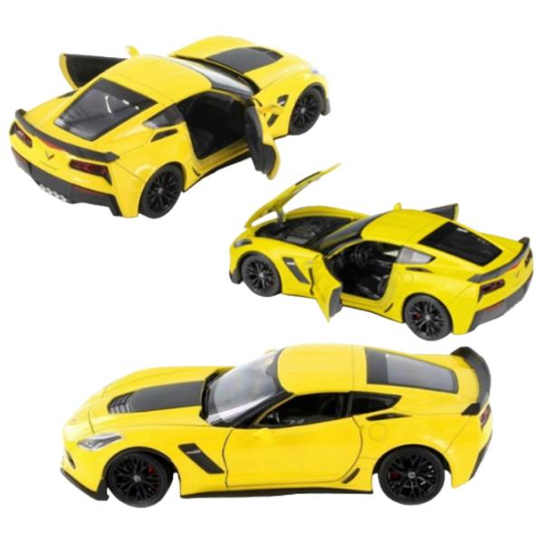 Mașină de colecţie Welly CHEVROLET COREVETTE 24085 Black Yellow photo 3