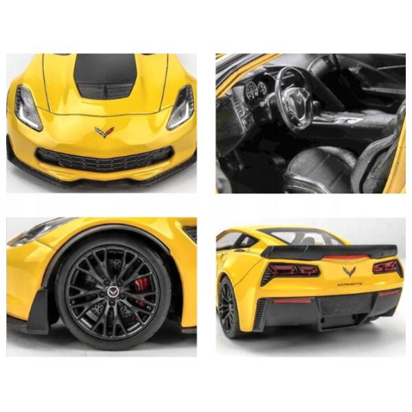 Mașină de colecţie Welly CHEVROLET COREVETTE 24085 Black Yellow photo 4