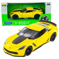 Mașină de colecţie Welly CHEVROLET COREVETTE 24085 Black Yellow photo 5