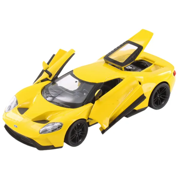 Mașină de colecţie Welly 2017 FORD GT RS 24082 Black Yellow photo 2