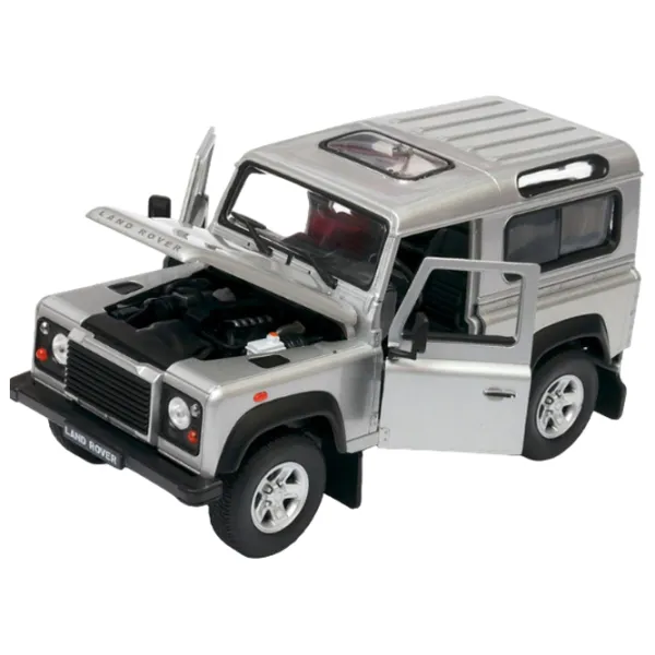 Mașină de colecţie Welly Land Rover Defender 22498 Black Gray photo 2 Mașină de colecţie Welly Land Rover Defender 22498 Black Gray photo 2