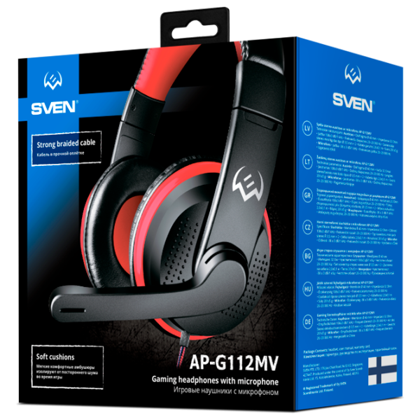 Căști Sven AP-G112MV Red Black Cu fir/ Gaming photo 5