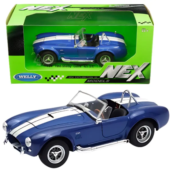 Mașină de colecţie Welly SHELBY COBRA 427 S/ C 1965 24002 Black Blue photo 5 Mașină de colecţie Welly SHELBY COBRA 427 S/ C 1965 24002 Black Blue photo 5