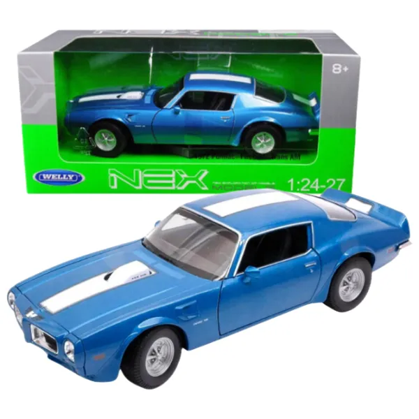 Mașină de colecţie Welly 1972 PONTIAC FIREBIRD 24075 Black Blue photo 4
