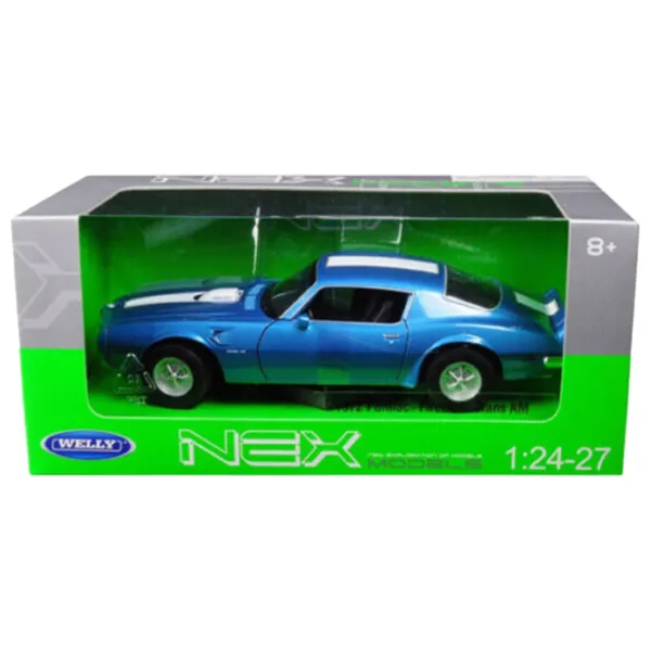 Mașină de colecţie Welly 1972 PONTIAC FIREBIRD 24075 Black Blue photo 5